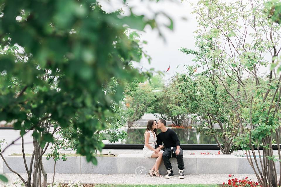 Aga Khan Park Engagement Photo