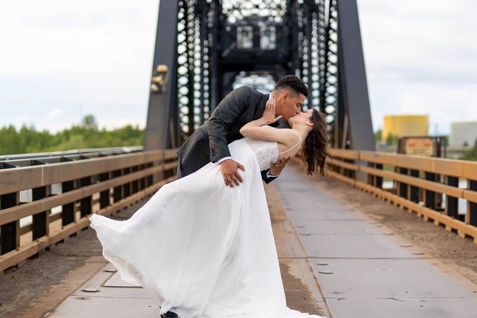 A Dip at the Swing Bridge