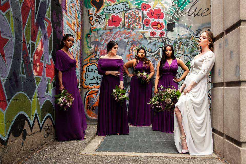 Plum Purple Bridal Party