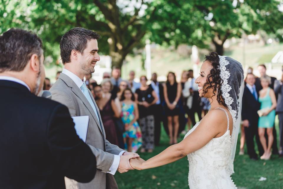 Night wedding photo