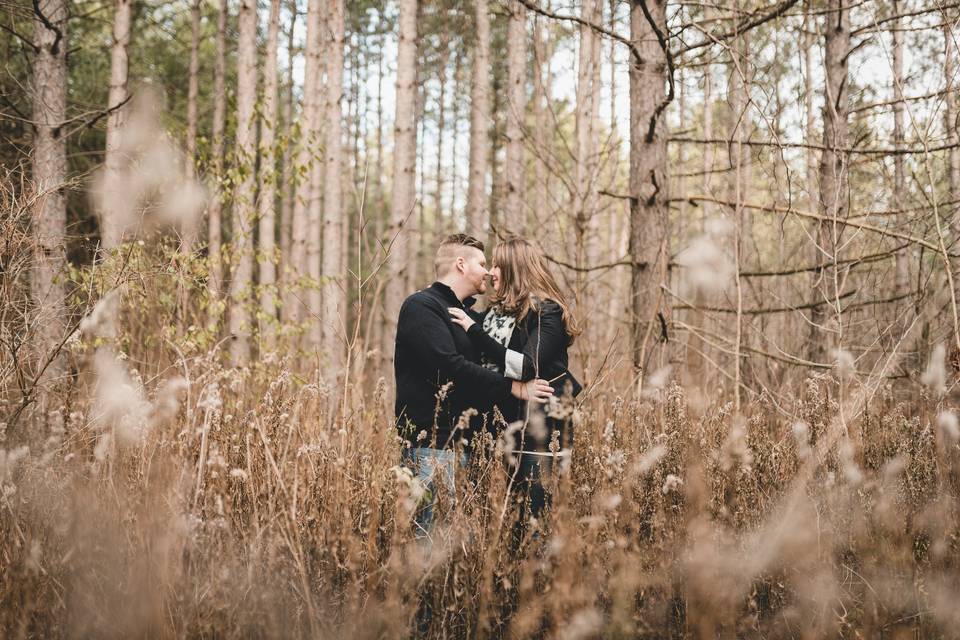 Fall engagement photo