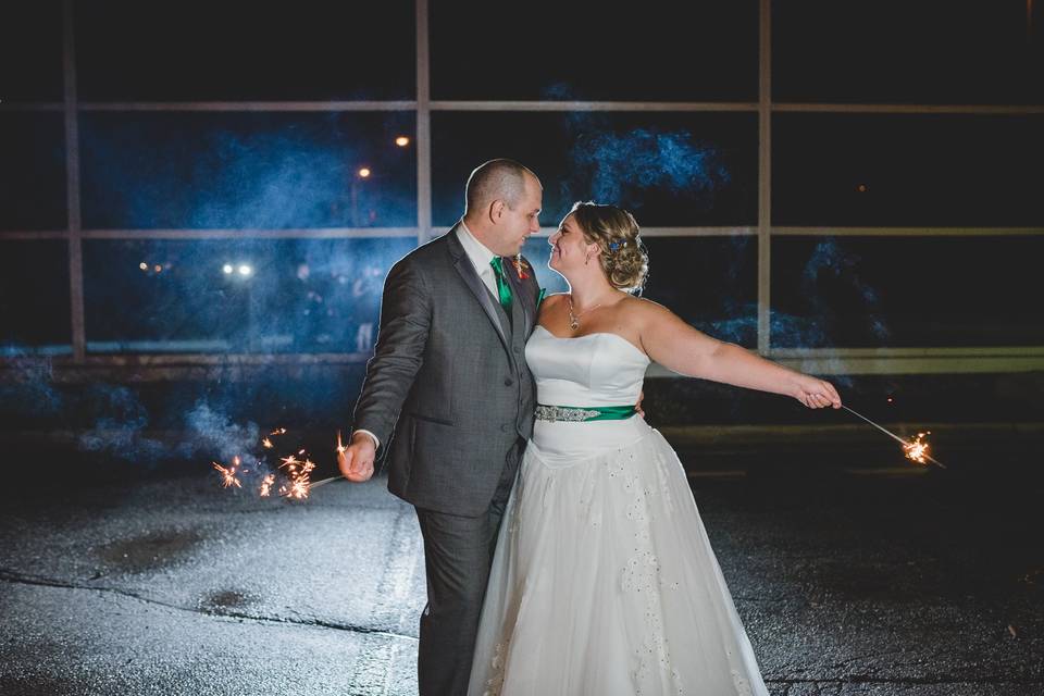 Sparkler photos at night