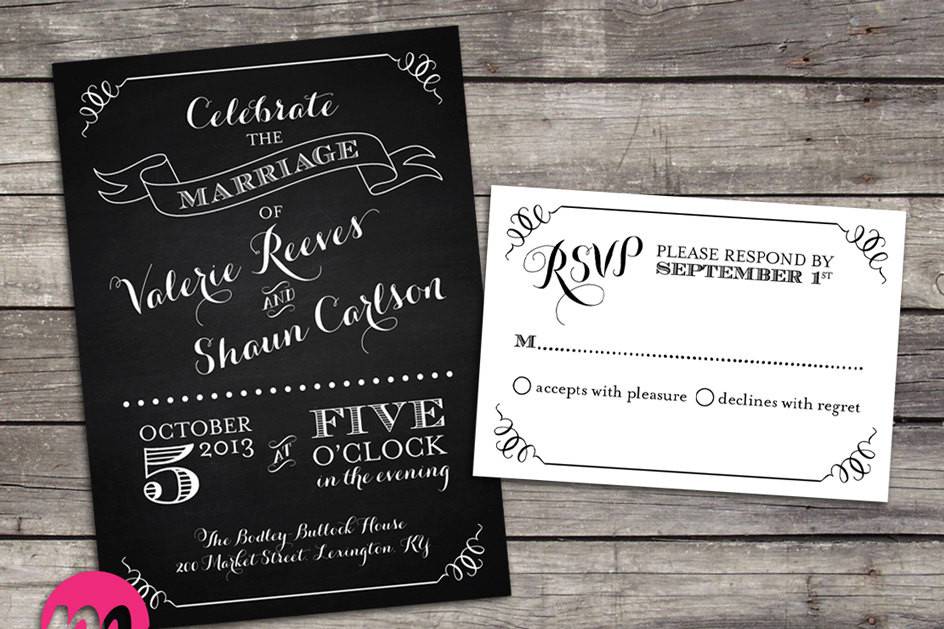 Chalkboard invitation