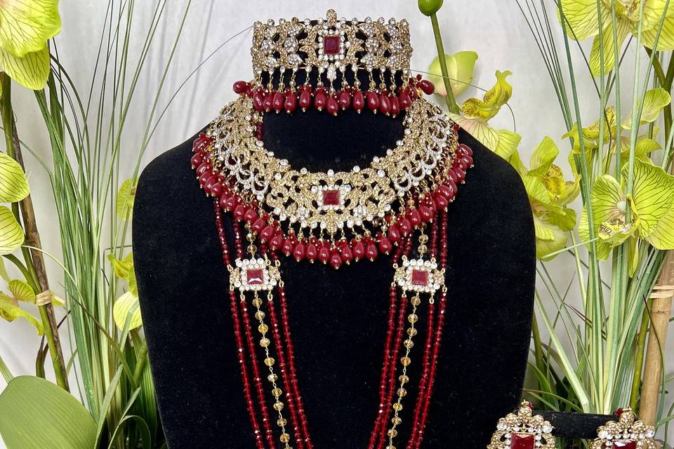 Red and Gold Bridal set