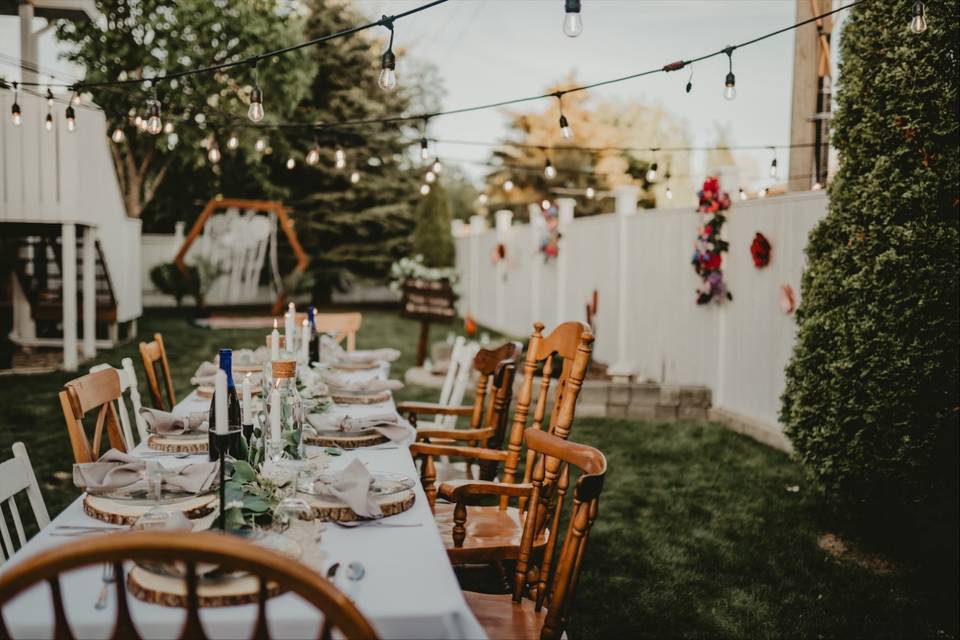 Backyard wedding