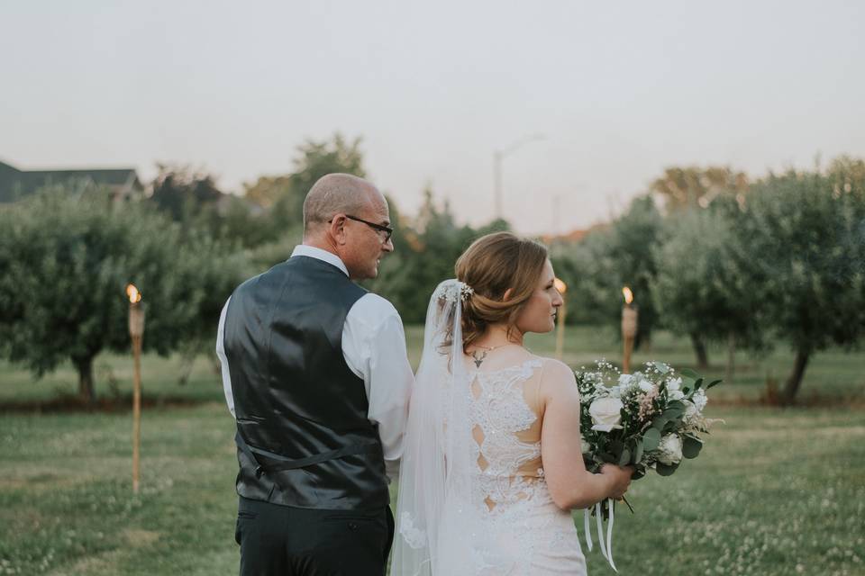 Dad walks bride down to the is