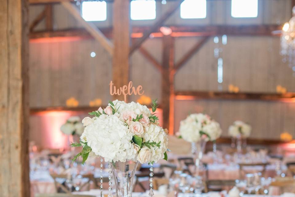 Inside our beautiful barn