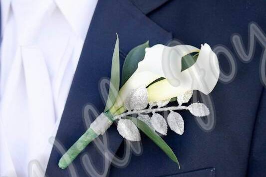 Calla lily boutonniere