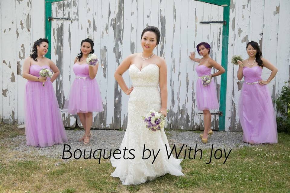 Lavender wedding bouquets