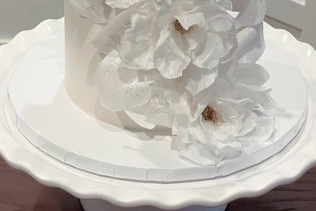 Wafer flower cake