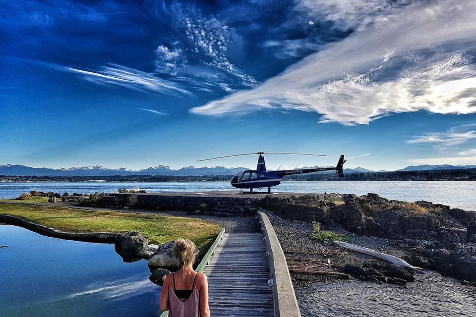 Wedding by Helicopter