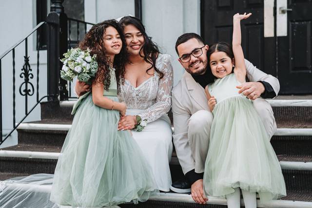 Family on the Steps