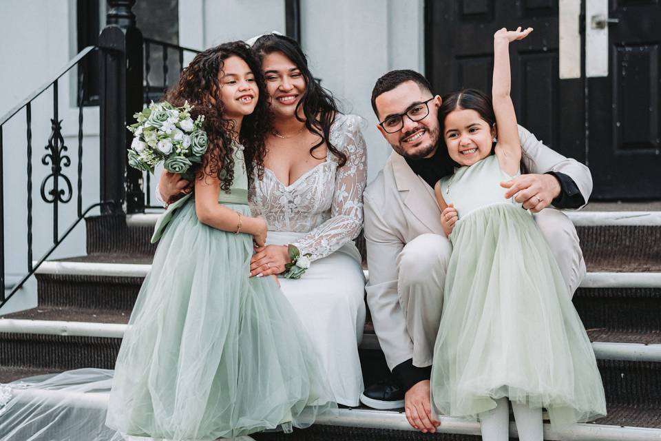 Family on the Steps