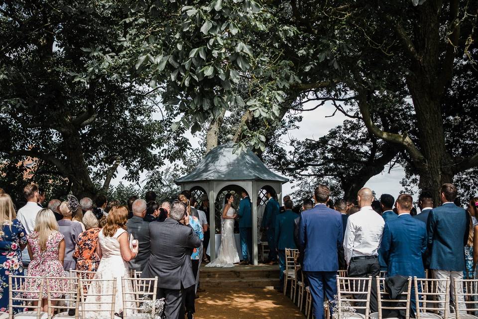 Outdoor wedding ceremony