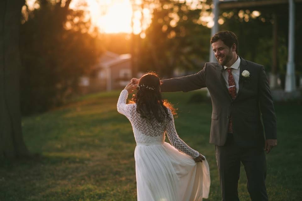 Custom wedding gown