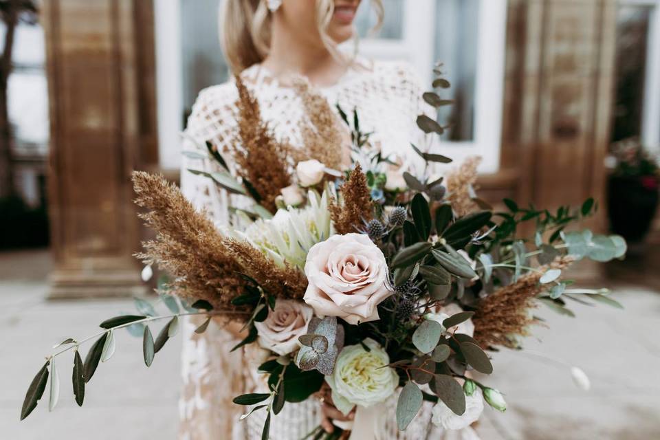 Boho bridal bouquet