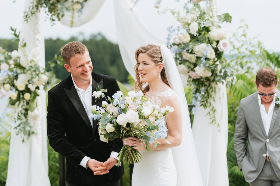 Floral arch backdrop