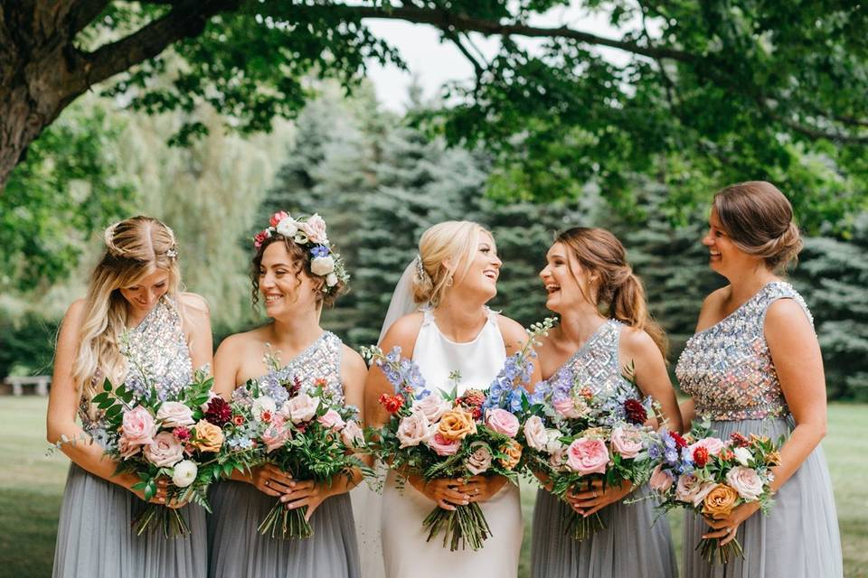 Bridal party bouquets