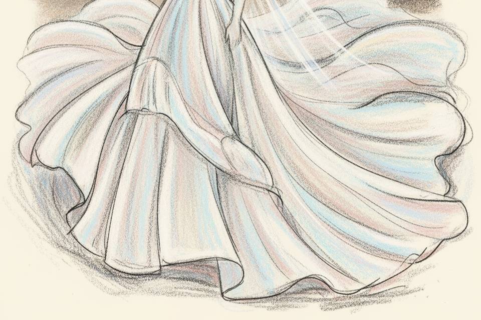 Custom wedding dress