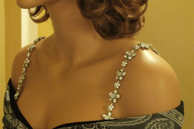 Silver Diamante Bra, Accessories