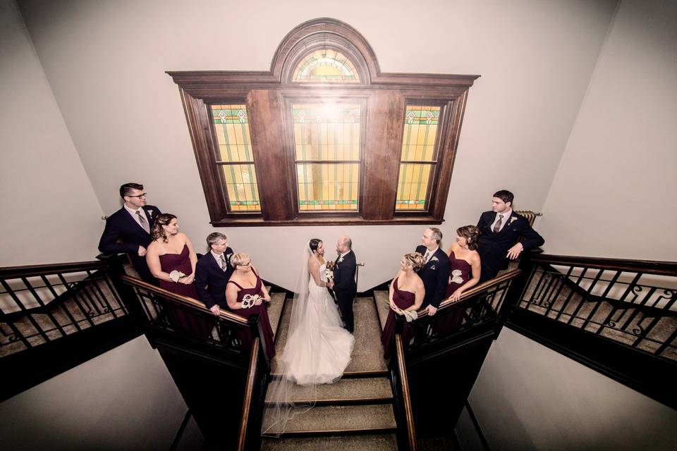Bridal Party Stair Well