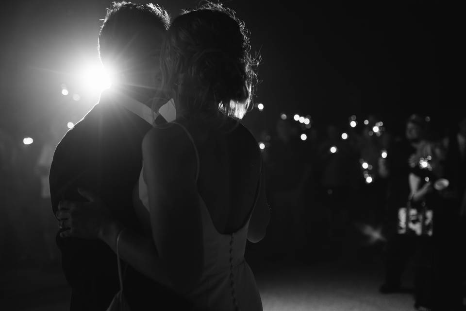 Outdoor wedding dance photo