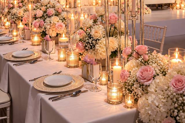 Soft Candlelit Wedding