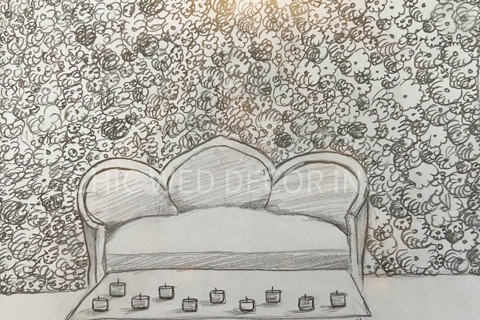 Sketch chic wed decor