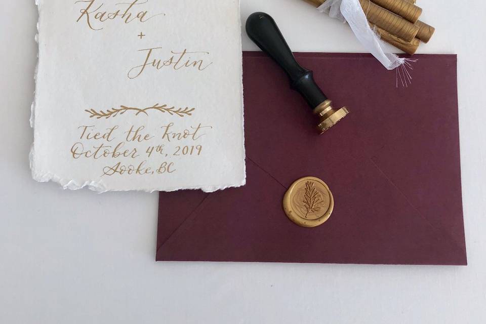 Keepsake invitations