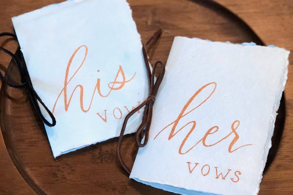 Custom vow books