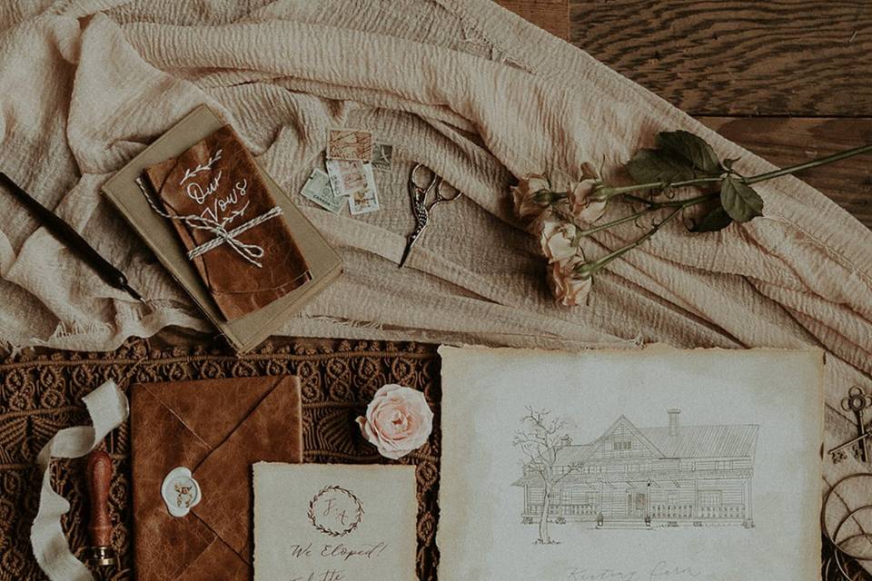 Homestead elopement keepsakes