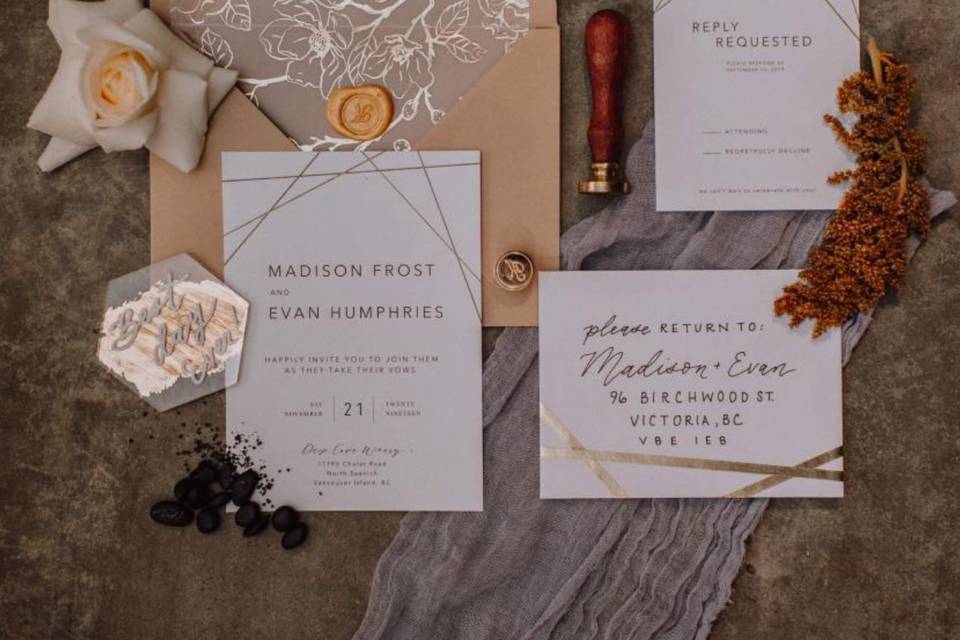 Winter Rustica invitations