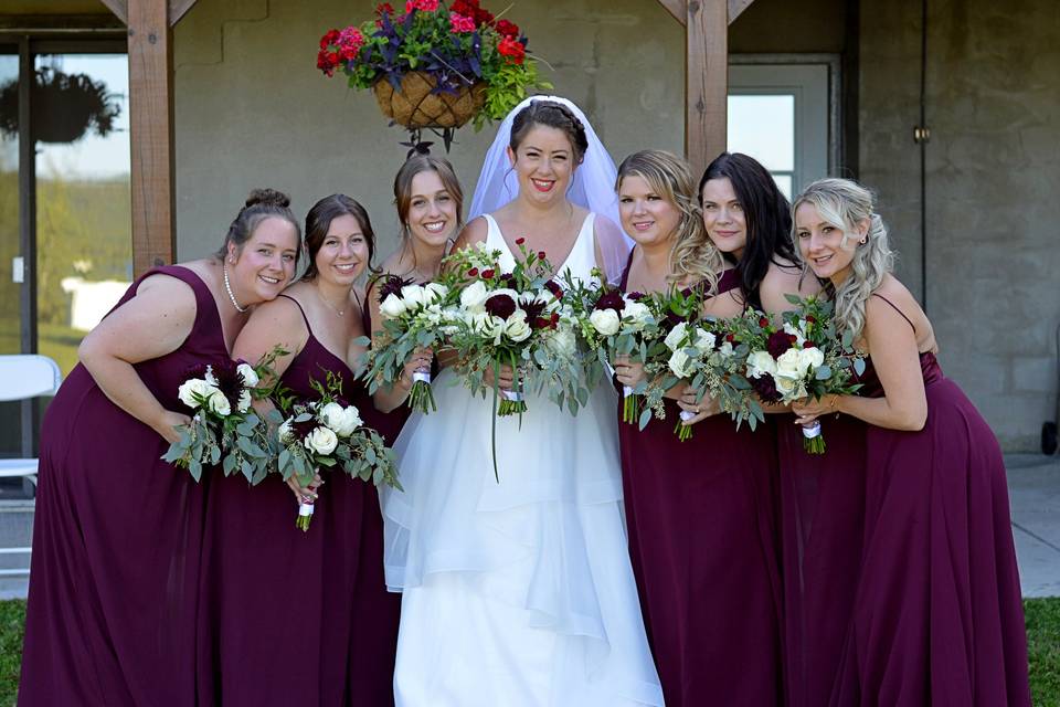 Burgandy Bridal Party