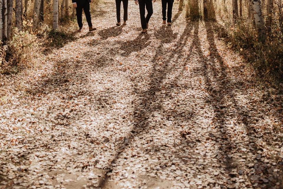 Fall groomsmen