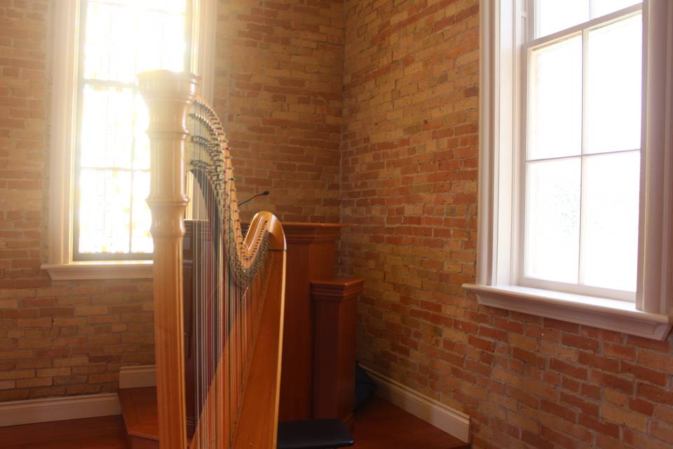 Harp music is available