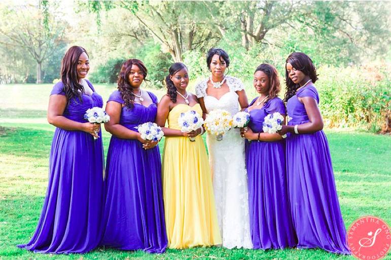 Purple and teal bridesmaid dresses best sale