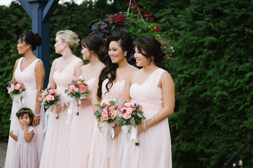 Blush Bridesmaid Dresses