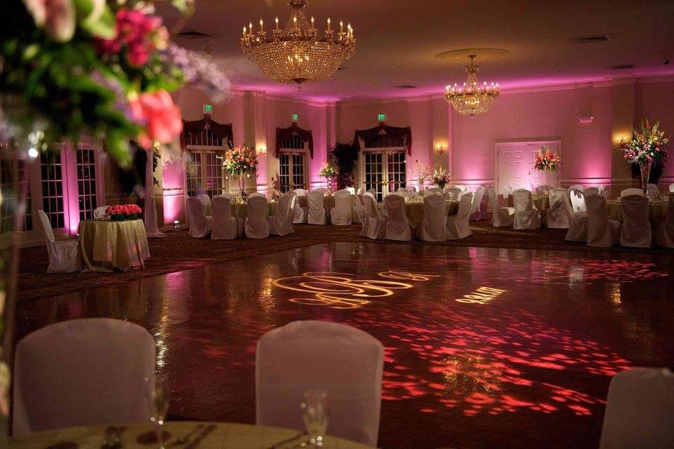 Uplighting and monogram