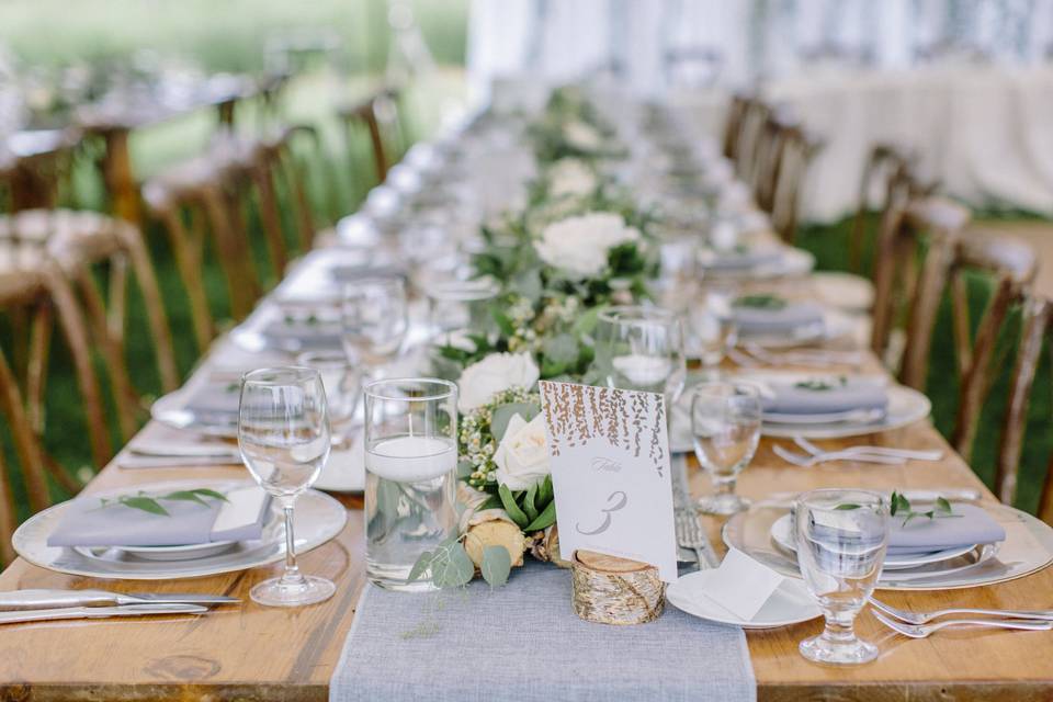 Harvest table floral