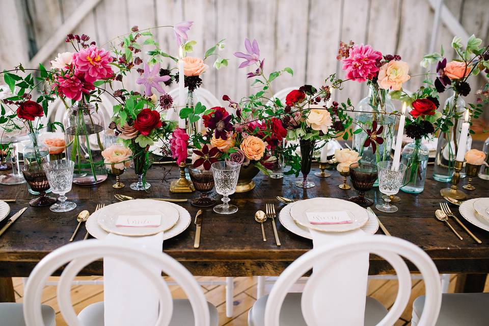 Harvest table floral