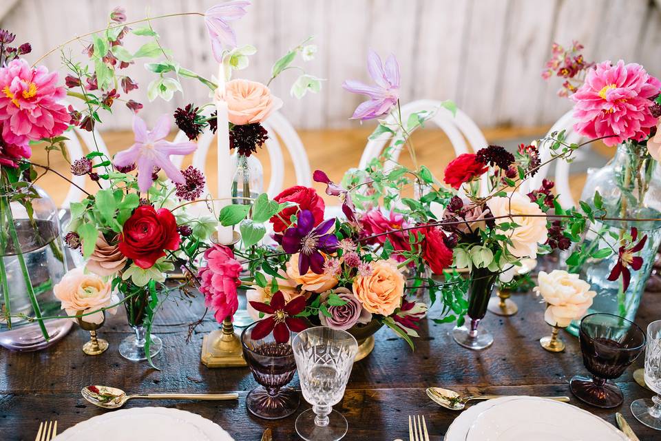 Spring floral centrepiece