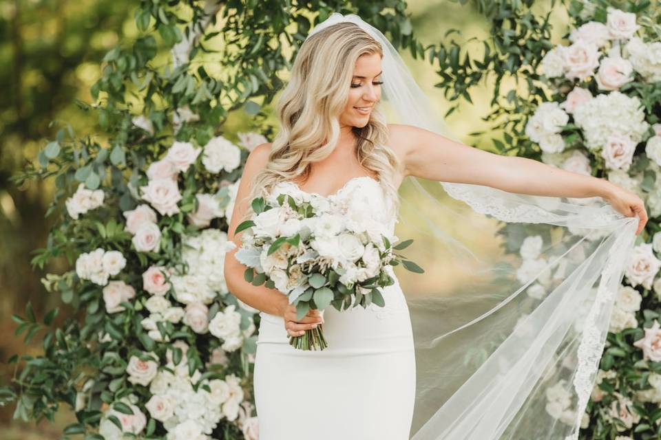 Summer bouquet and arbour