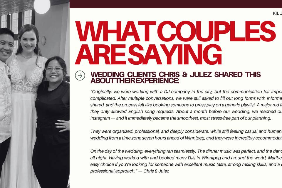 What Couples are Saying