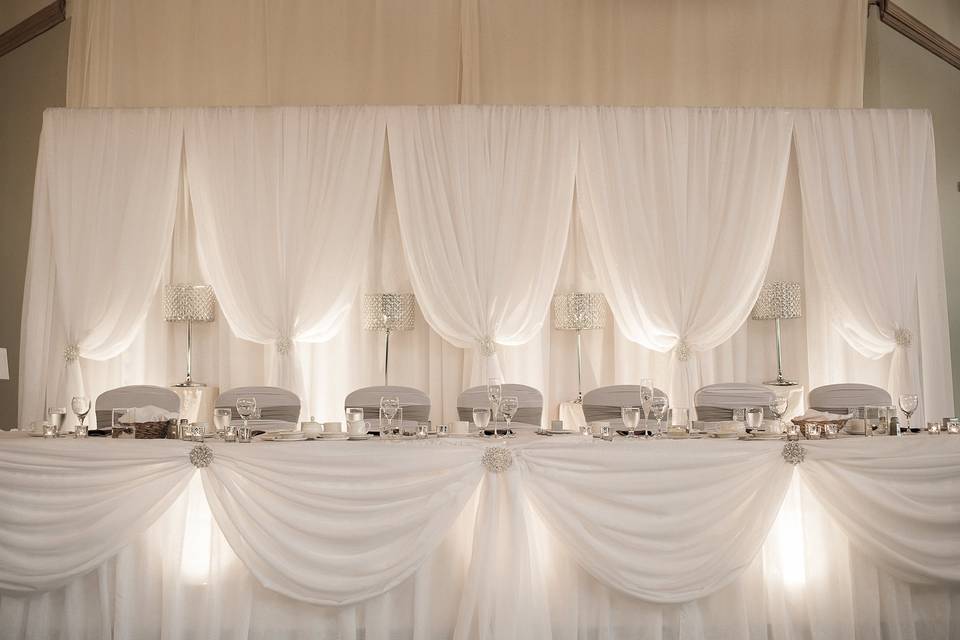 Head Table and Backdrop