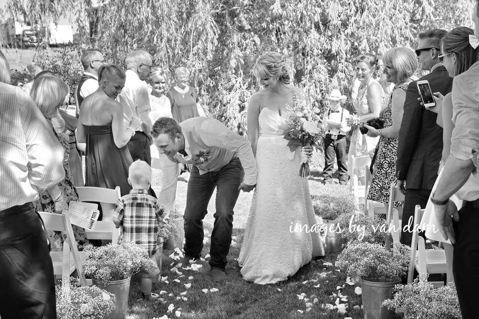 Groom Takes Time for Nephew