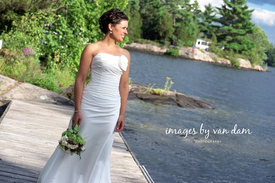 Beautiful Bride on Dock