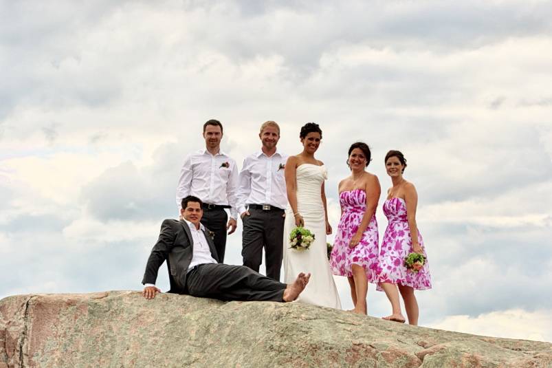 Wedding Party on Cliff