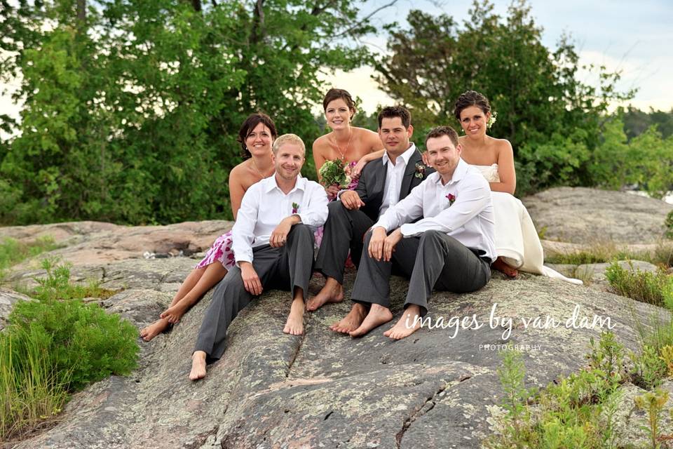 Wedding Party on Cliff