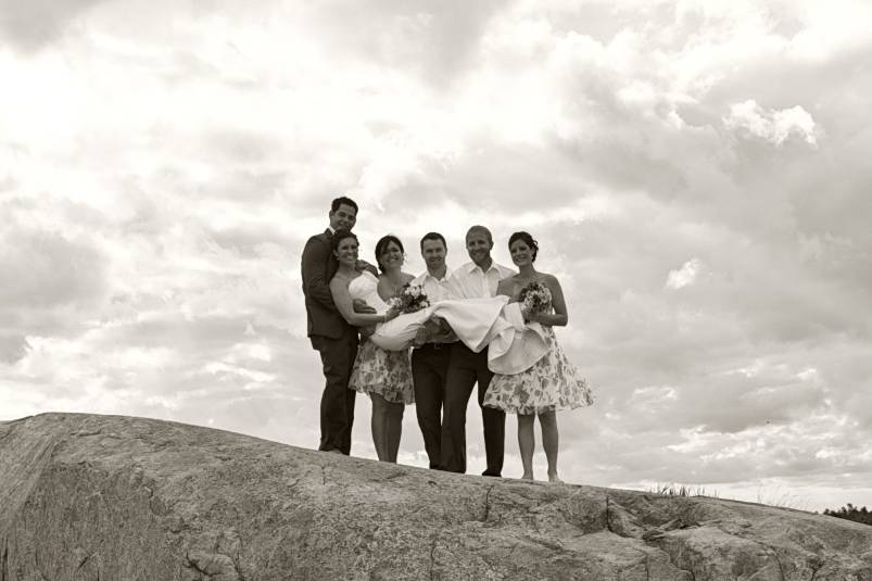 Wedding Party on Cliff