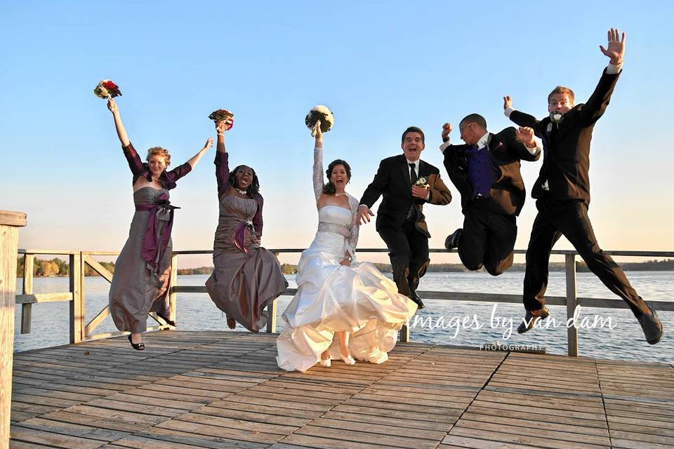 Groom Kisses Bride's Neck